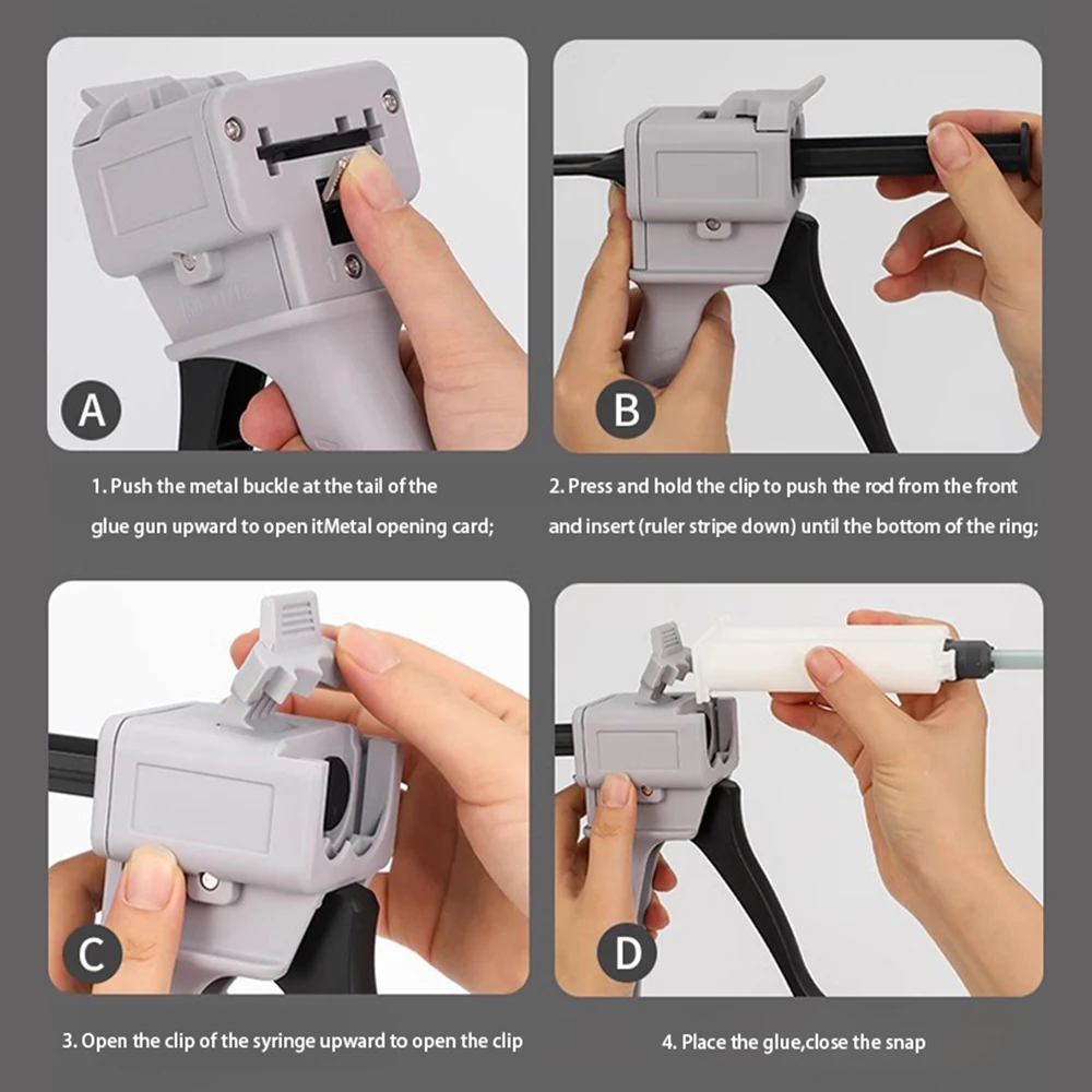 Manual glue gun Dispensing Gun AB Epoxy Sealant Glue Gun1:1 2:1 10:1 Applicator Glue Adhensive Squeeze Mixed Manual Caulking Gun