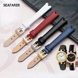 Series Women's Notch Watch Bracelet for Gucci Ya141501 Ya141401 GC Leather Watch Strap Accessories 12 14mm Wrist Strap