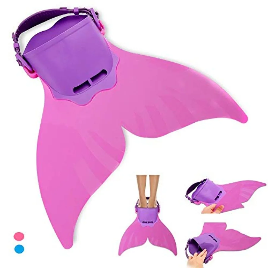 

Adjustable Mermaid Swim Fin for Swimming Training Girl, Boys,,by