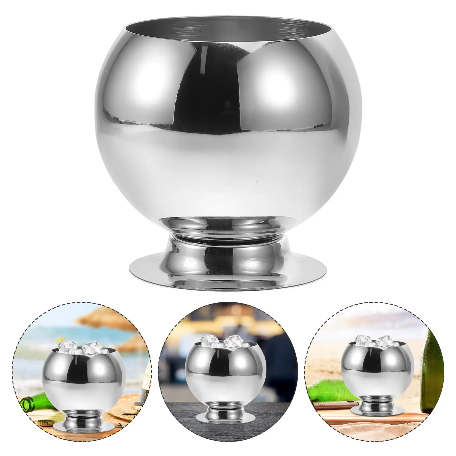 

Stainless Steel Ice Bucket Scratch Resistant Ice Cube Wine Bottle Cooling Bucket for Bar Parties
