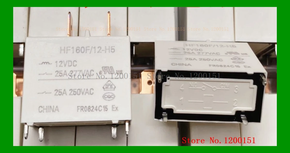HF160F 12-H5 12VDC 25A
