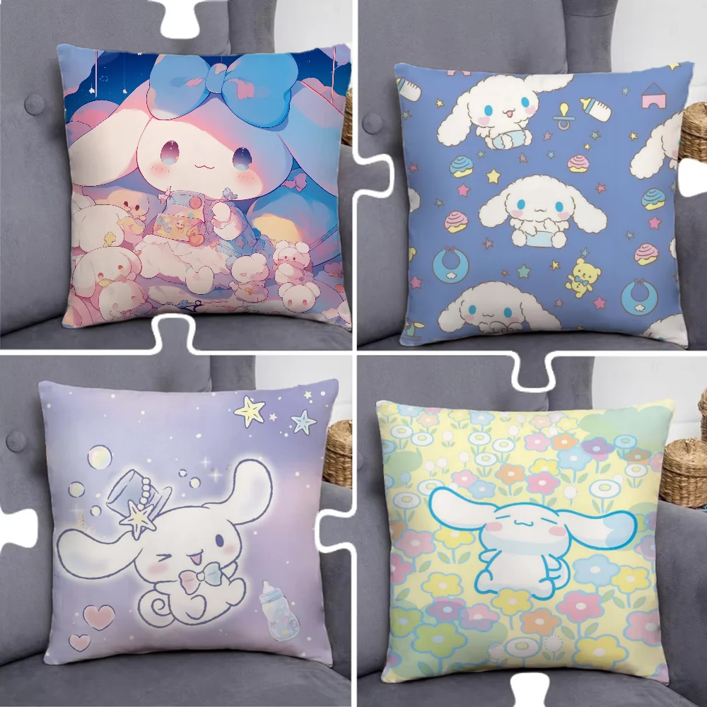 Kawaii C-CinnamorollS Pillow Case Pillowcase Home Sofa Cushions Car Cushions Pillowcover Office Pillowshell Pillow