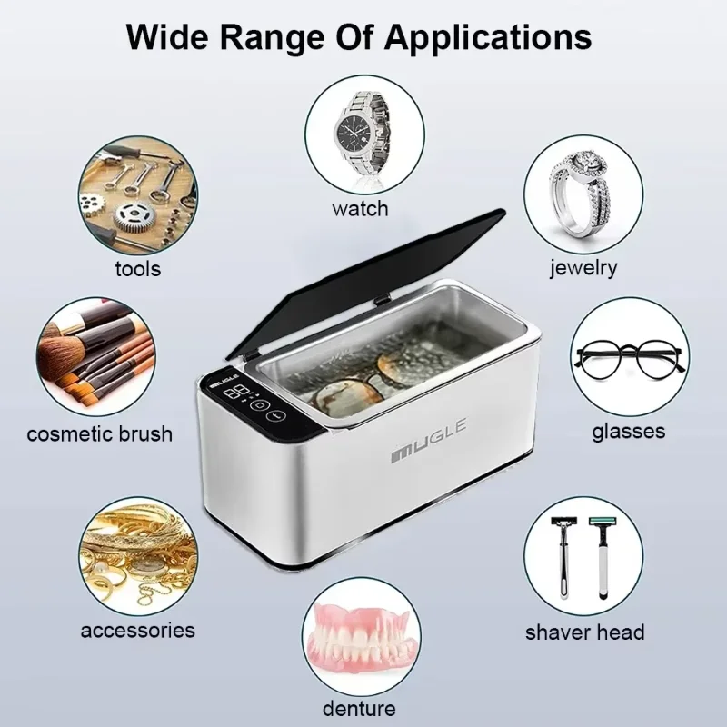 Lenovo Ultrasonic Cleaner Ultrasound Glasses Jewelry Cleanser High Frequency Ultrasound Washing Machine for Glasses Dentures