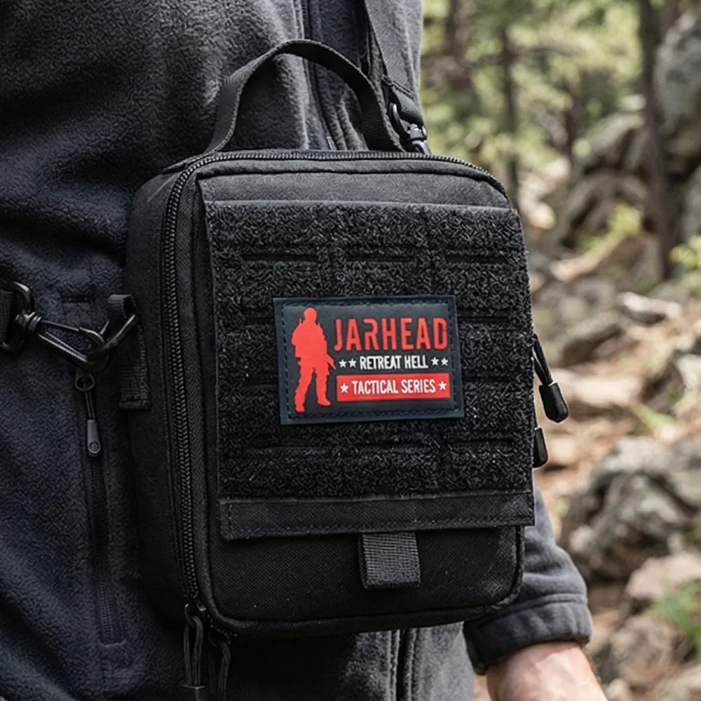 Tactical MOLLE First Aid Pouch 600D Nylon Water Resistant Medical Bag EDC Organizer for Outdoor Hiking Camping Hunting