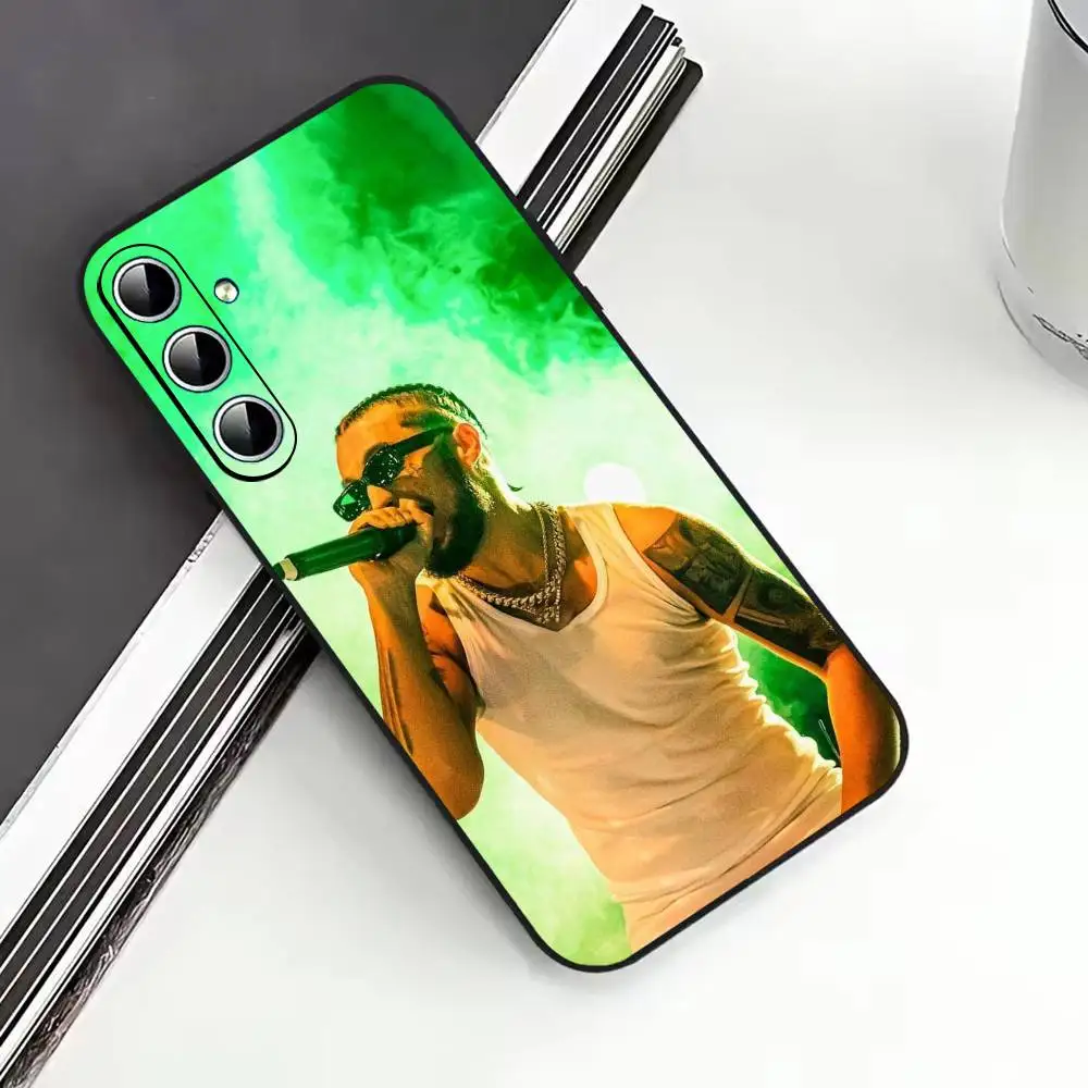 JC R-REYES Fashion Rapper Phone Case For Samsung Galaxy A73,A72,A71,A70,A53,A52,A51,Others Soft Black Cover