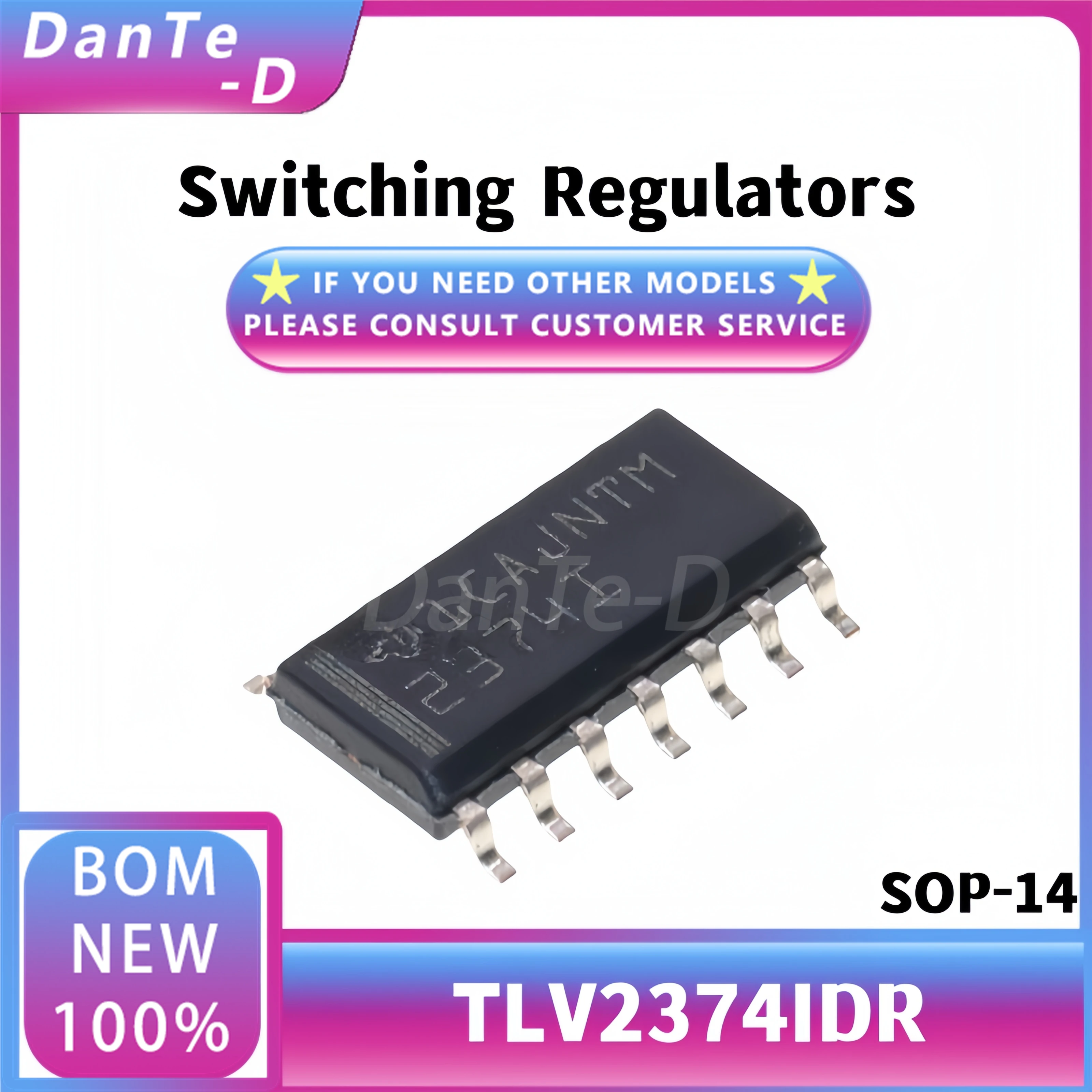 TLV2374IDR SOP-14 Rail-to-Rail Quad-Channel Operational Amplifier Chip Brand New Original