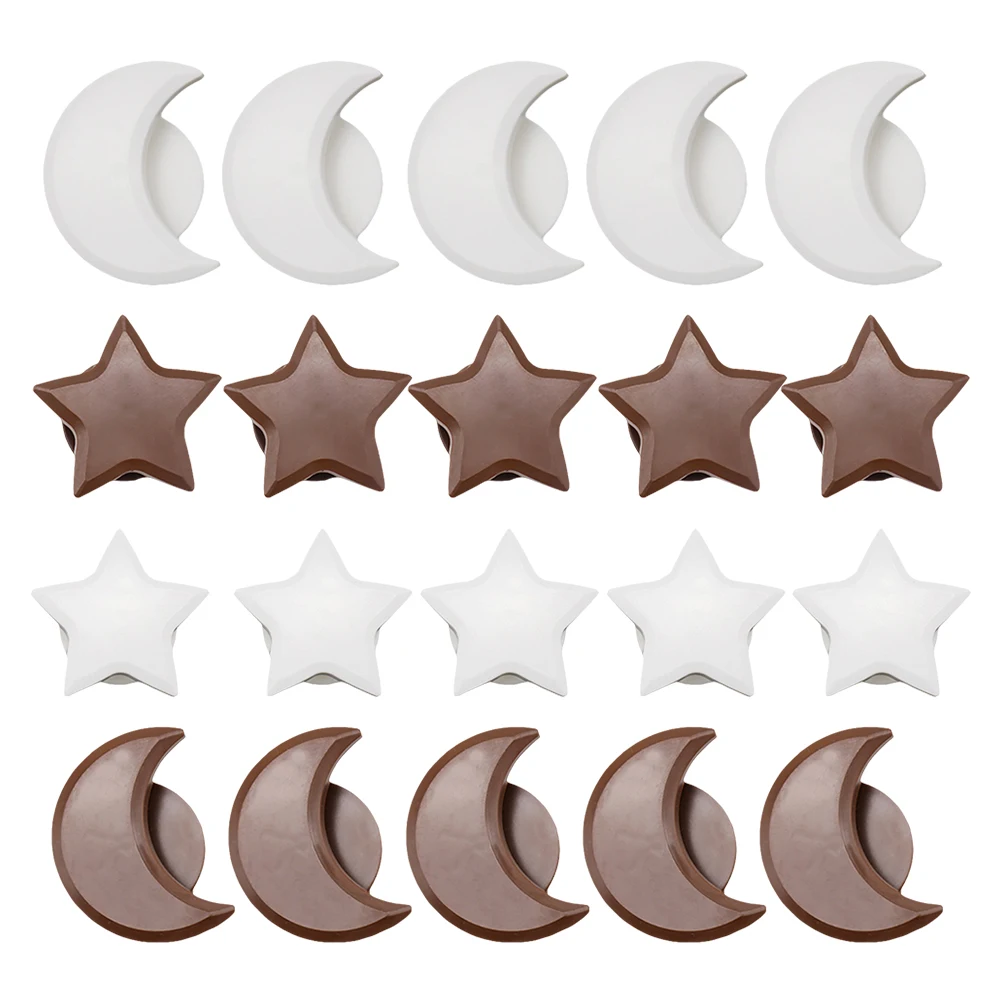 

20 Pcs Cabinet Door Handle Handles Cupboard Self-adhesive Pulls for Kitchen Cabinets Moon Shape Knob Knobs Drawer