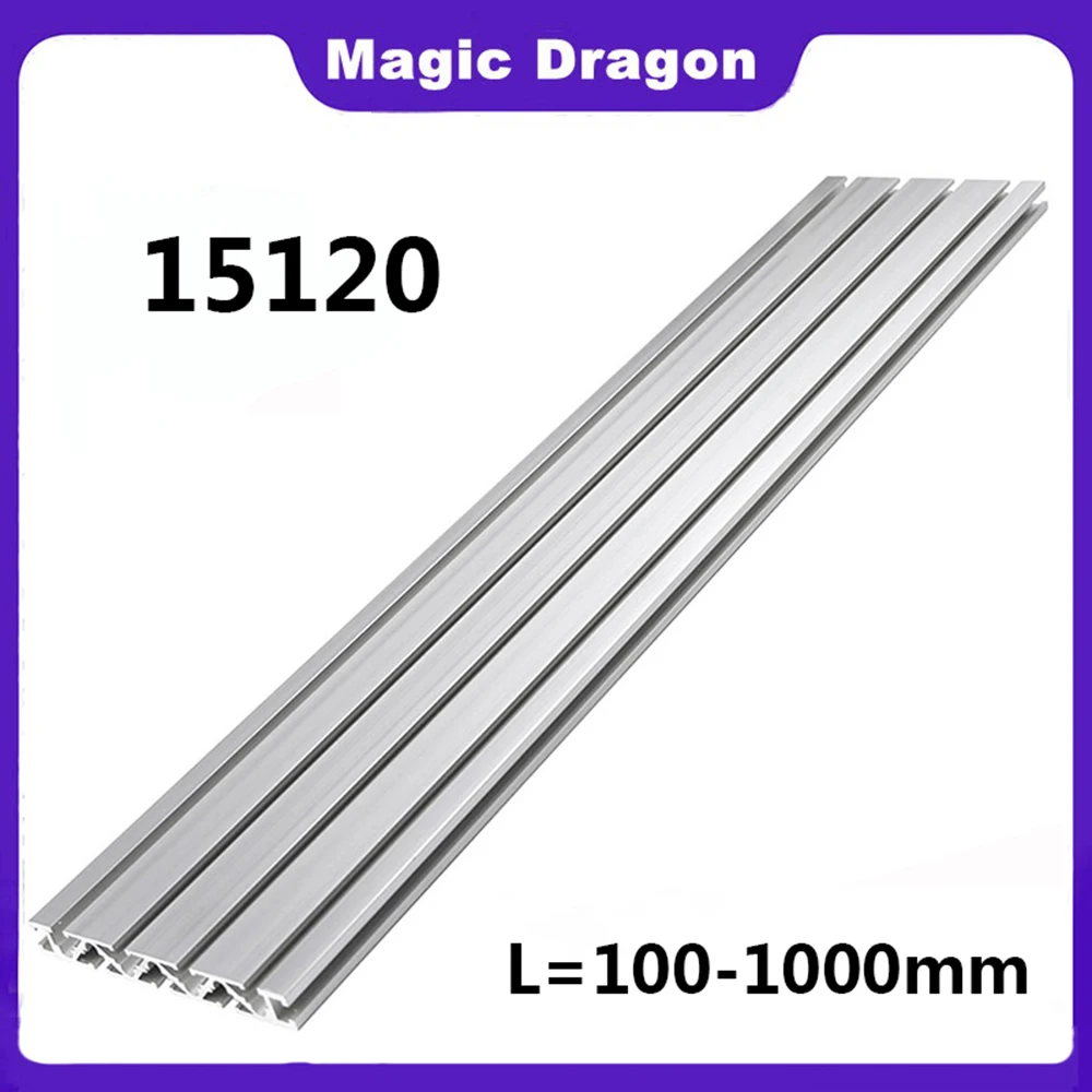 

15120 Aluminum Profile 15120 Extrusion 100 300mm 500mm 1000mm Length Anodized Linear Rail 15x120mm For CNC Parts DIY 3D Printer