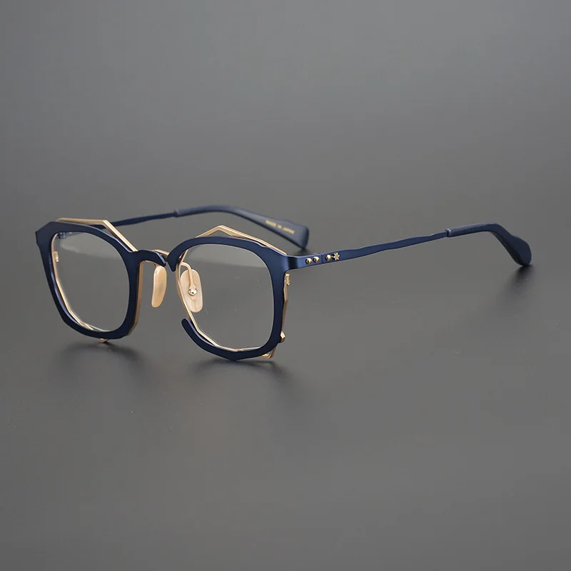 Japan Hand Made 100% IP Titanium Optical Glasses Frame Men Retro Square Myopia Eyeglasses Women Brand Design Customized Eyewear