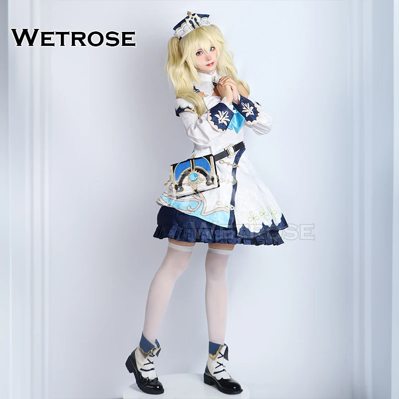 【Wetrose】In Stock Barbara Pegg Cosplay Costume Genshin Impact Original Classic Baabara Full Set Anime Game Party Halloween