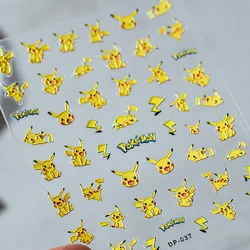 New Pokemon 3D Nail Stickers Nail Art Supplies Cute Pikachu Squirtle Nail Art Stickers Nail Art Decoration Nail Parts