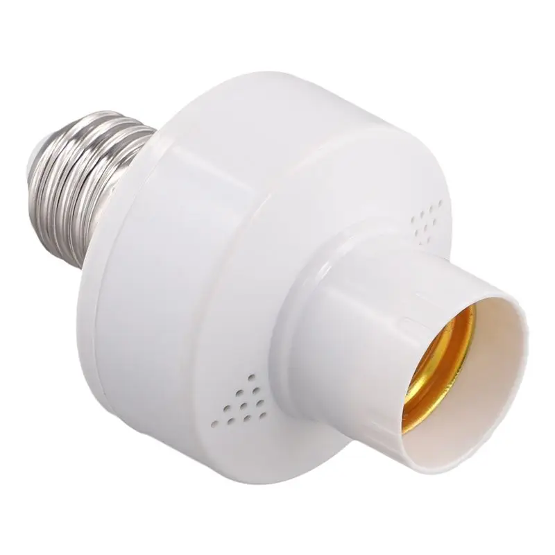 

AEE4-E27 Розетка Умный голосовой адаптер для лампочек E27 Основание светодиодной лампы Не требуется сеть Интеллектуальные головки голосовых ламп