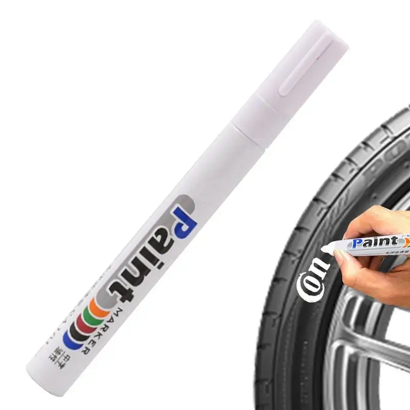 

auto Car Tire White Paint Pen Non Fading Graffiti Coloring Reliable Automotive Tire Paint Permanent Marker Pen For Car Wood