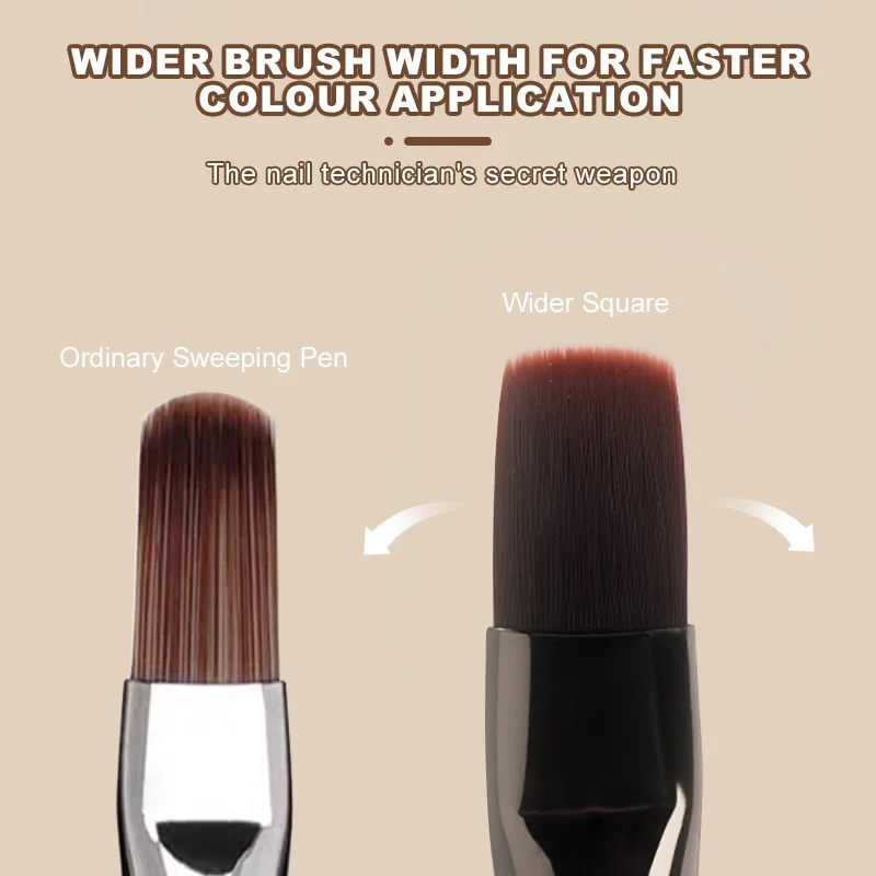 Brosse à ongles double extrémité, manche en bois de santal Kolinsky, revêtement et constructeur de Gel UV, outil de manucure professionnel pour la conception acrylique