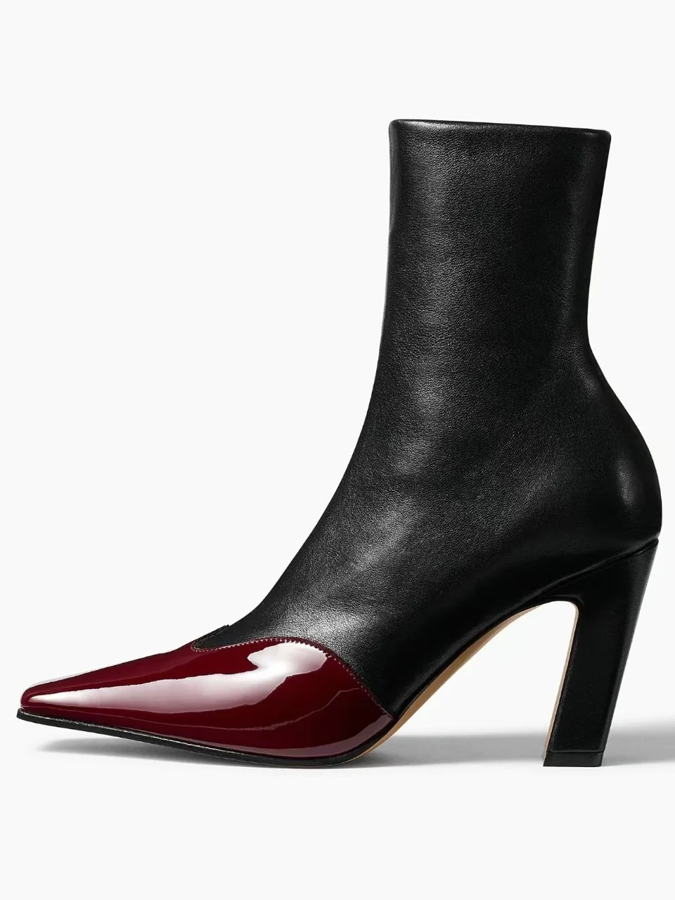 

2025Spring and Autumn Square Head Thick High Heels Women's Short Boots Leopard Pattern Fashion Fashion Show Elastic Short Boots