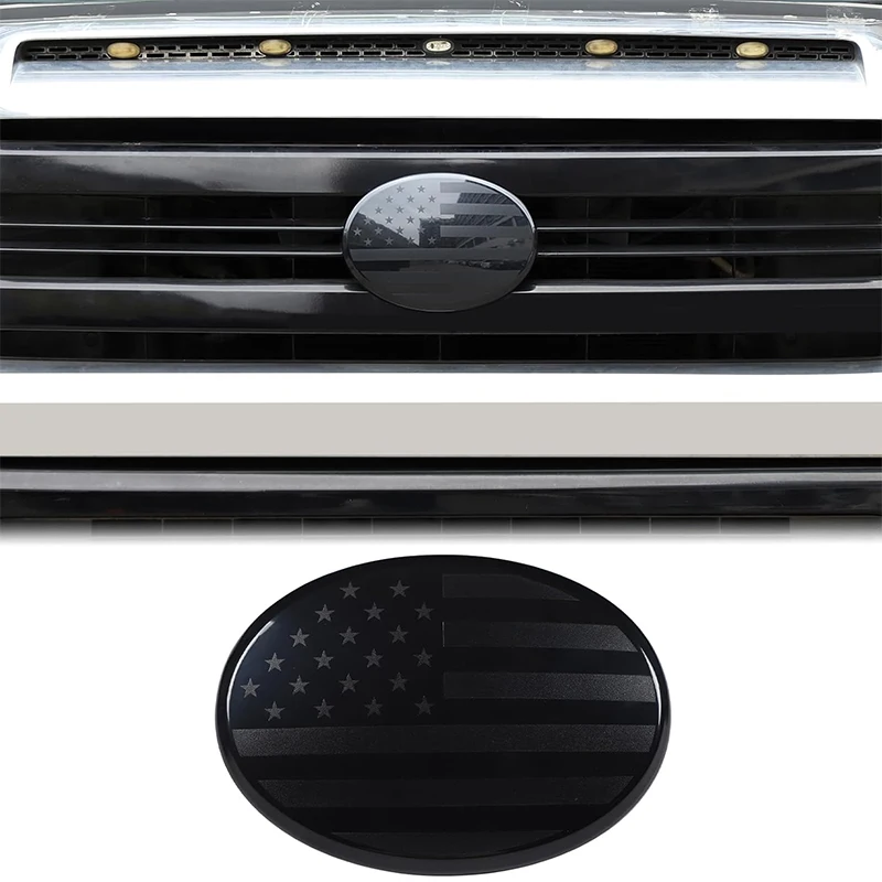 

For Toyota Tundra 2007-2021 Car Front Hood Center Grille Emblem Trim Cover Circle Ring Decorative Overlay Accessories