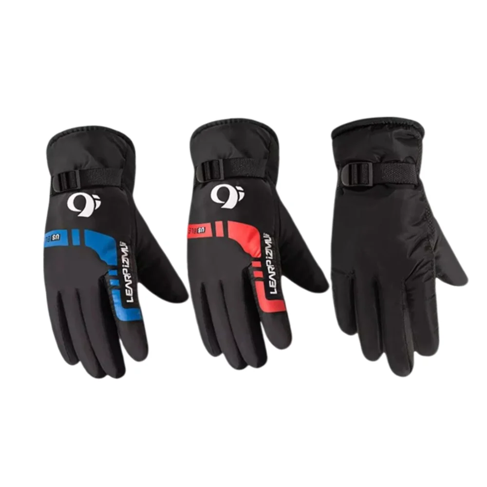 Guantes cálidos a prueba de viento, impermeables, engrosamiento, pantalla táctil, conducción al aire libre, Unisex, estilos de otoño e invierno,