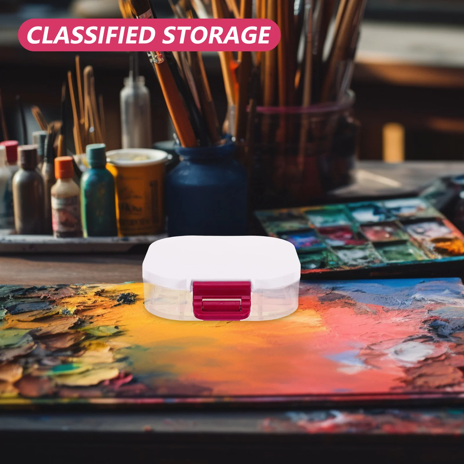 16 Compartment Watercolor Moisture Retention Box Portable Paint Mixing Tray Leak-Proof Lid For Travel Reusable Plastic Artist