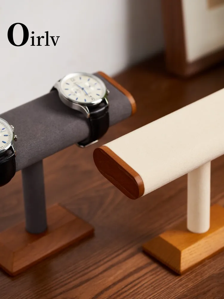 

Oirlv Retro Wooden T-Bar Watch Display Stand Jewelry Organizer Holder for Watch Bracelet Countertop Table Top Jewelry Tower