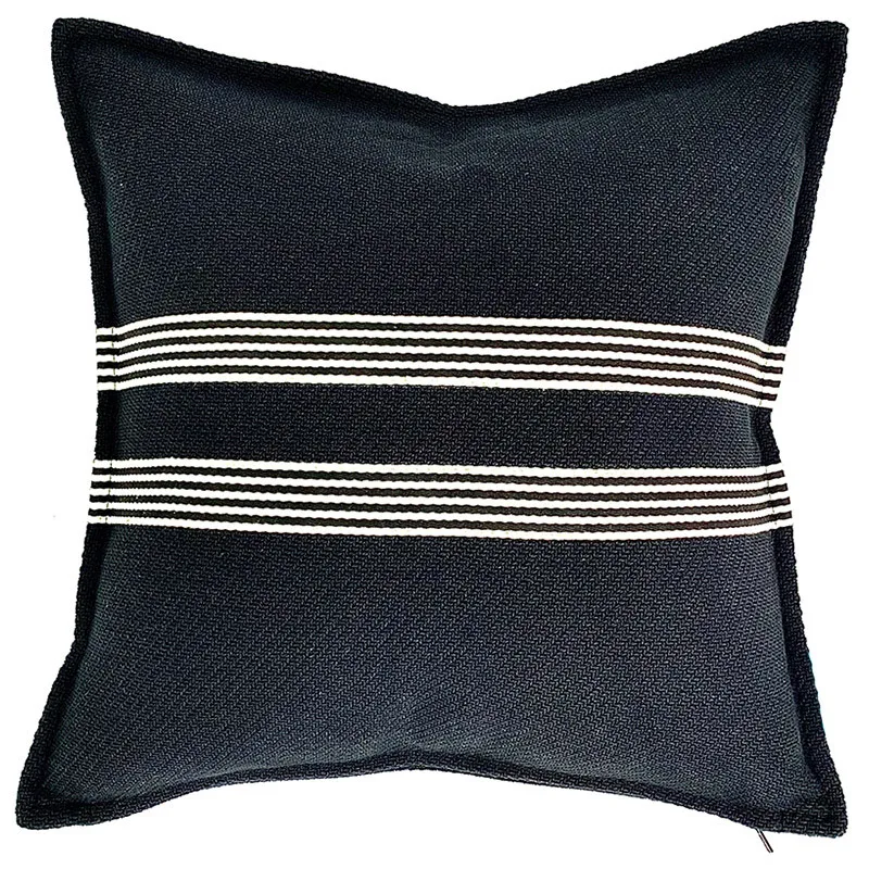 New Chinese-style Abstract Line Embroidered Cushion Cover, Simple and Modern, for Living Room Sofa or Bed Waist Pillow