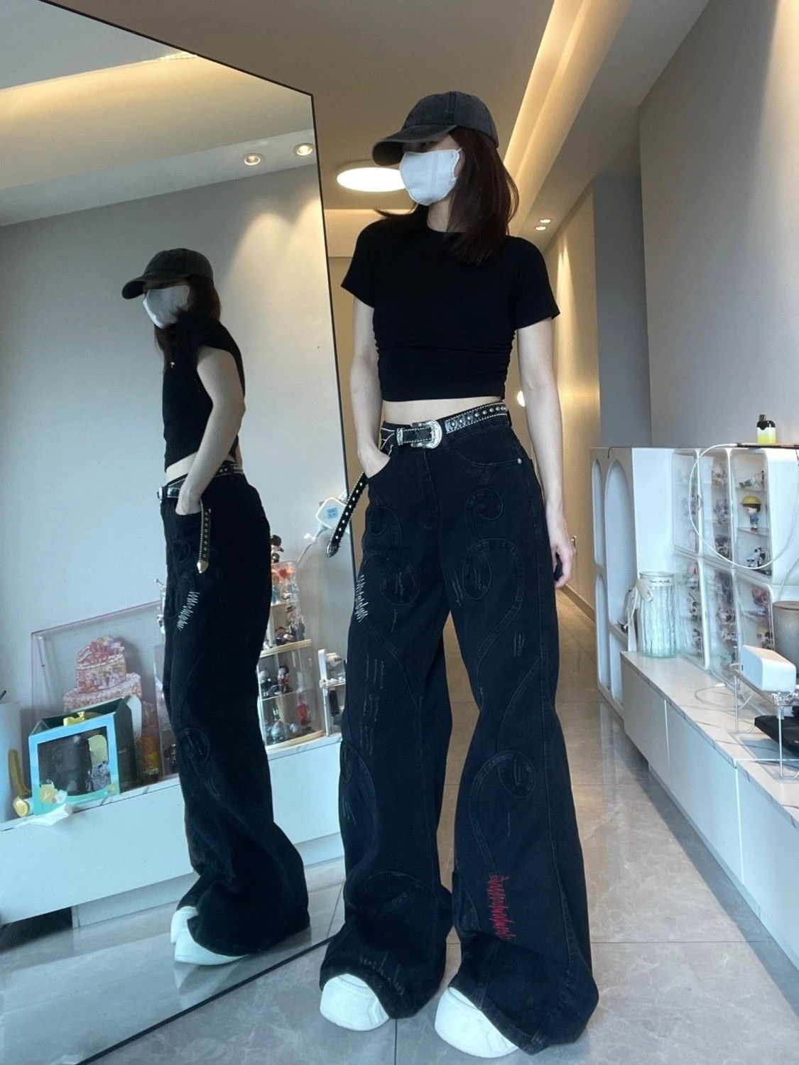 아메리칸 빈티지 청바지 부츠컷 여성 캐주얼 하이 스트리트 스타일 바지 슬림 Y2k 레트로 하이 웨이스트 서브컬쳐 스트리트웨어 여성 데님