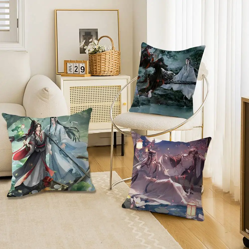 Anime Grandmaster Mo Dao Zu Shi Cushion Cover Inches Farmhouse Decor Home Throw Pillow Covers for Couch Decorations