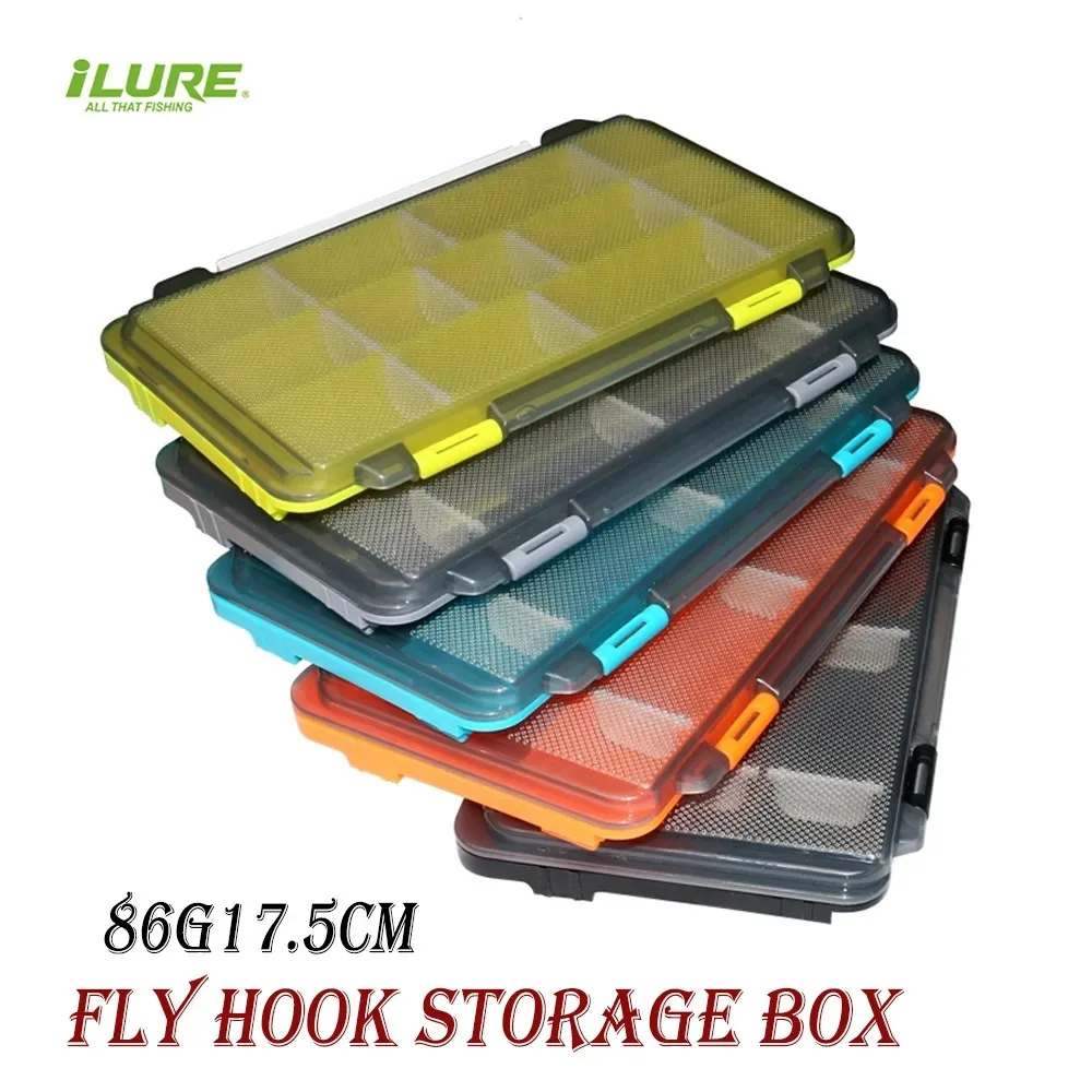 ILURE Portable Multifunctional Fishing Tackle Boxes Insert Tool Storage Box Fishing Accessories High Strength Pesca 17.5 cm