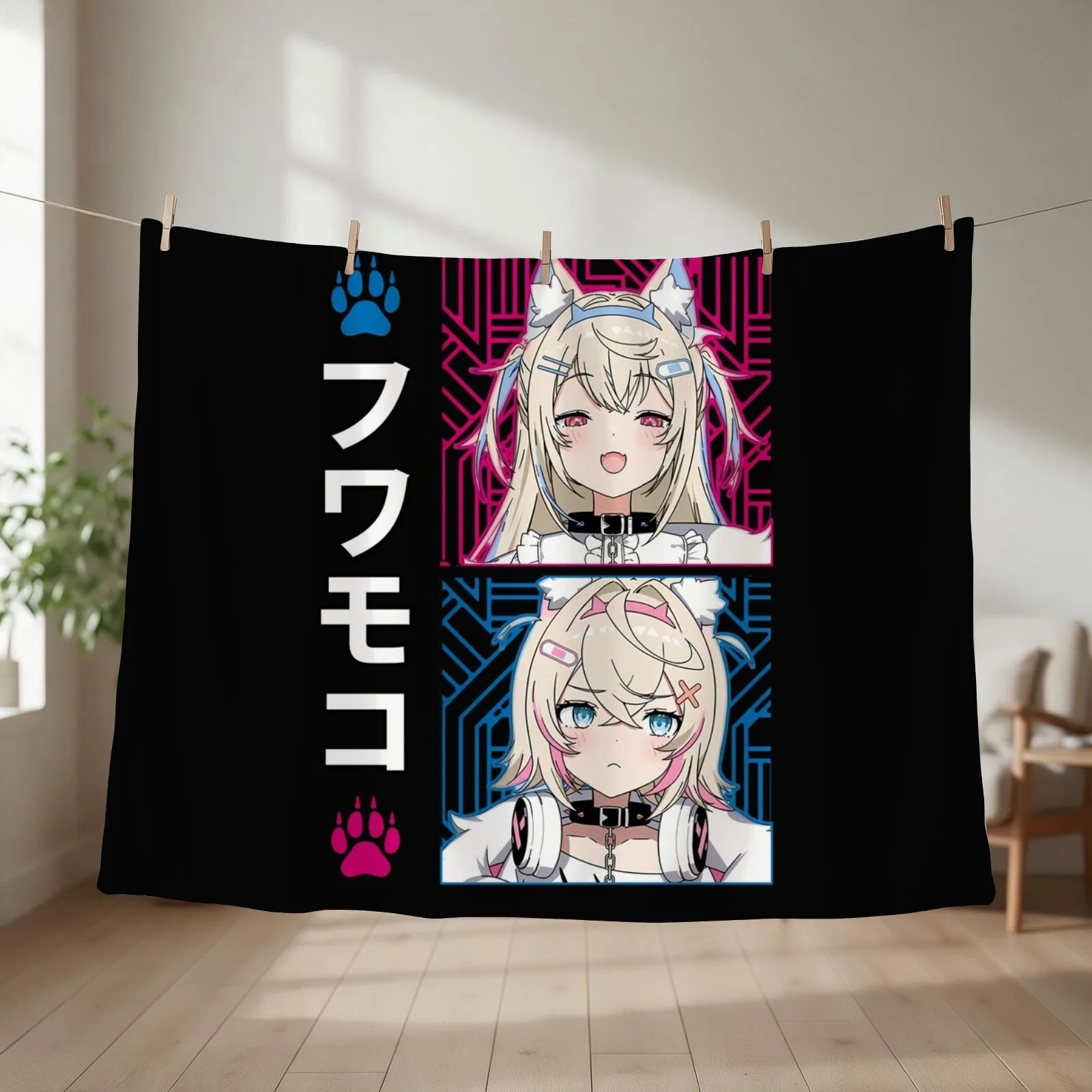 Fuwamoco Advent Throw Blanket Summer Warm for winter Camping Blankets