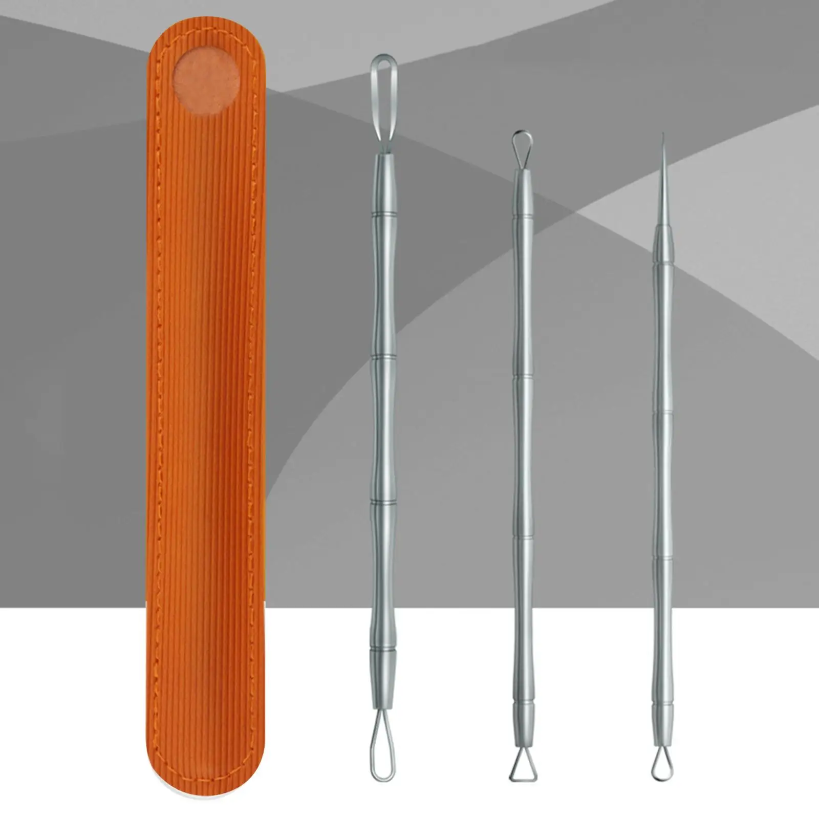 Kit removedor de cravo de aço inoxidável, conjunto de ferramentas extrator de dupla face para cuidados com remoção de espinhas faciais