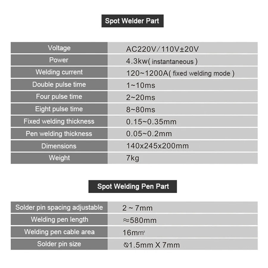 SUNKKO 737G+ Spot Welding Machine Welding 0.35mm Nickel Belt Pulse 18650 Battery Spot Welder 4.3KW High Power Welding Equipment