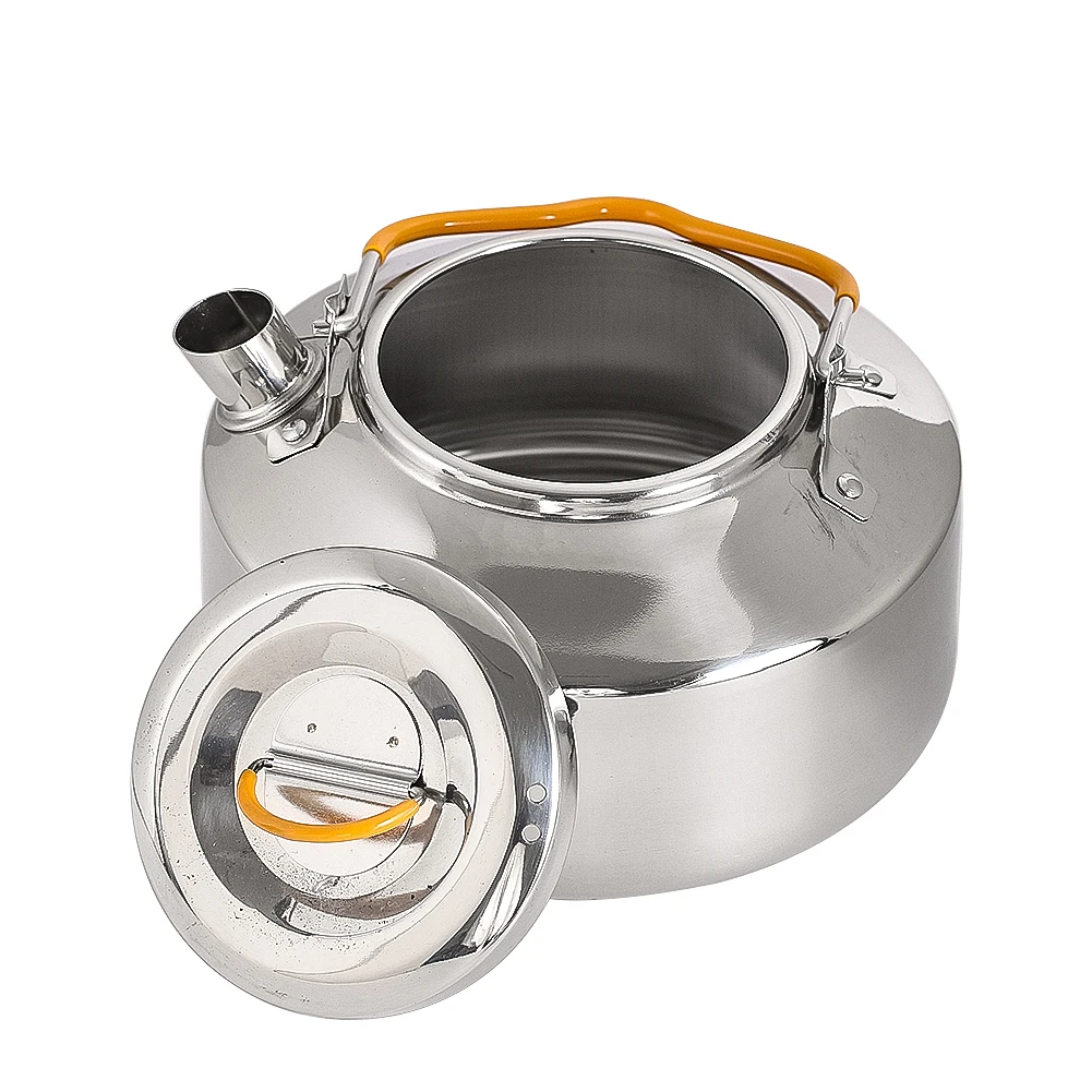 

Уличный чайник из нержавеющей стали с коротким носиком, водонагреватель, легкий герметичный аксессуар для кемпинга, пешего туризма, пикника, кемпинга