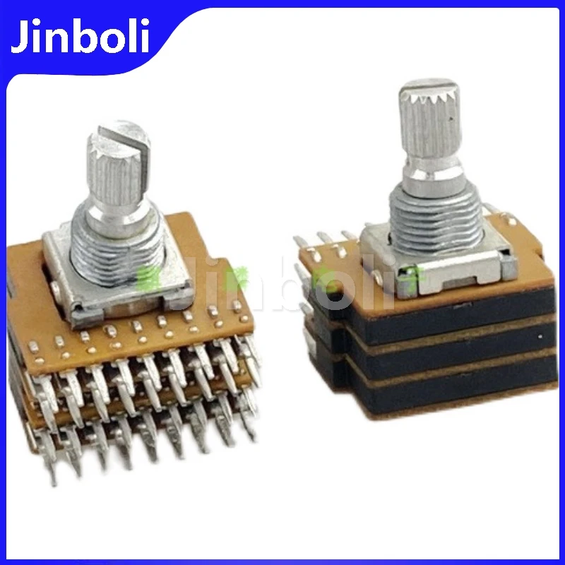 1PCS 4-knife 8-speed Amplifier Audio Gear Switching Signal Conversion switch, Shaft Length 15MM, 9 Feet X 4 Rows