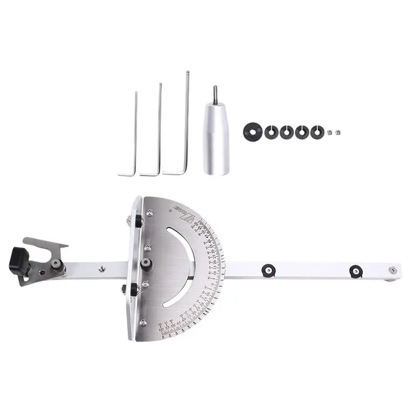 A04G-Miter Gauge Aluminum Handle Benches Table Saw  Router Miter Gauge Sawing Assembly Ruler Woodworking Tools