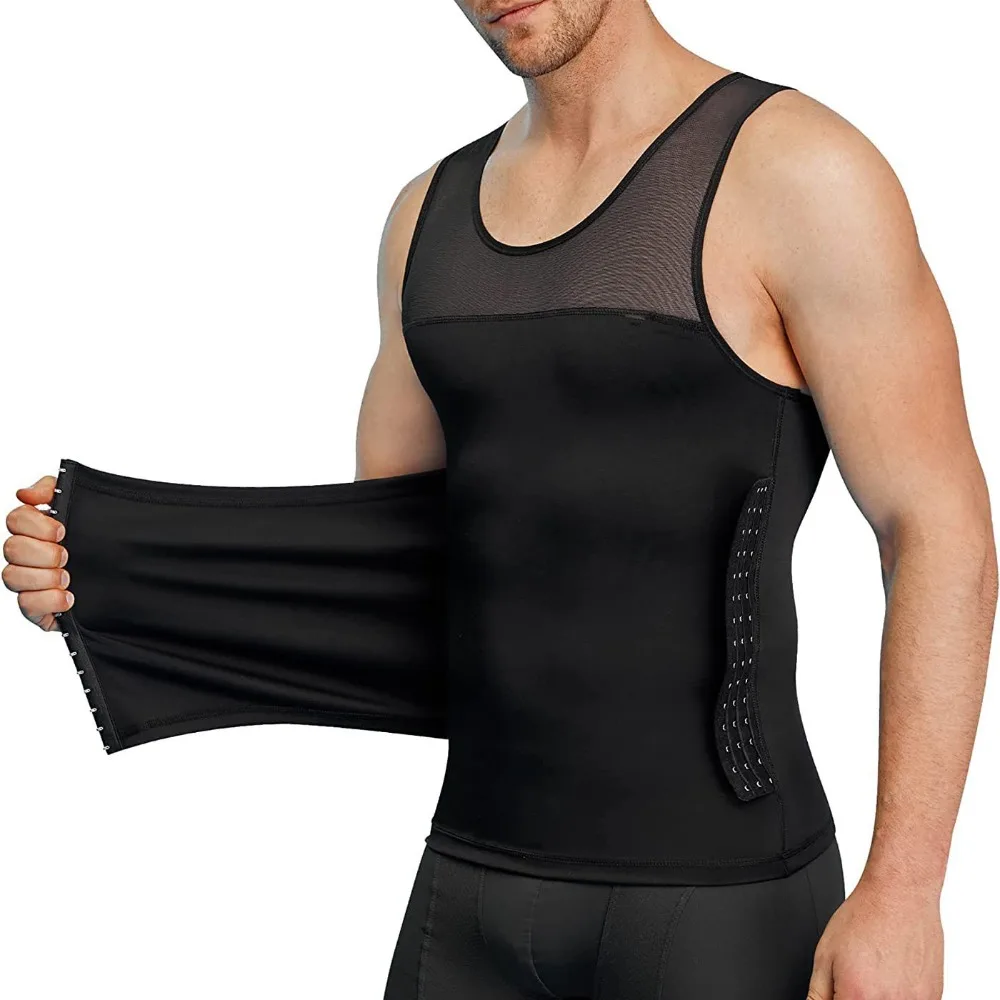

Belly Contracting Body Shaper Vest Men Elastic Camisole Shapers Tummy Control Underwear Lingerie Undershirts Slimming Shapewear