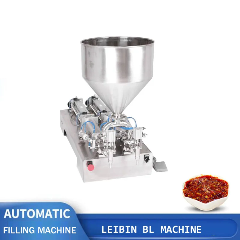 

Pneumatic Small Pedal Double-head Paste Filling Machine Jam Salad, Skin Care Product Electric Filling Machine
