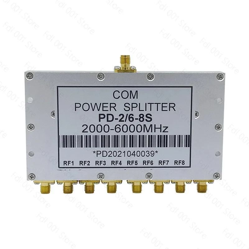 8 Way RF Power Splitter 2.4G 5.8G WiFi Wideband 2-6G SMA Microstrip Power Divider Combiner