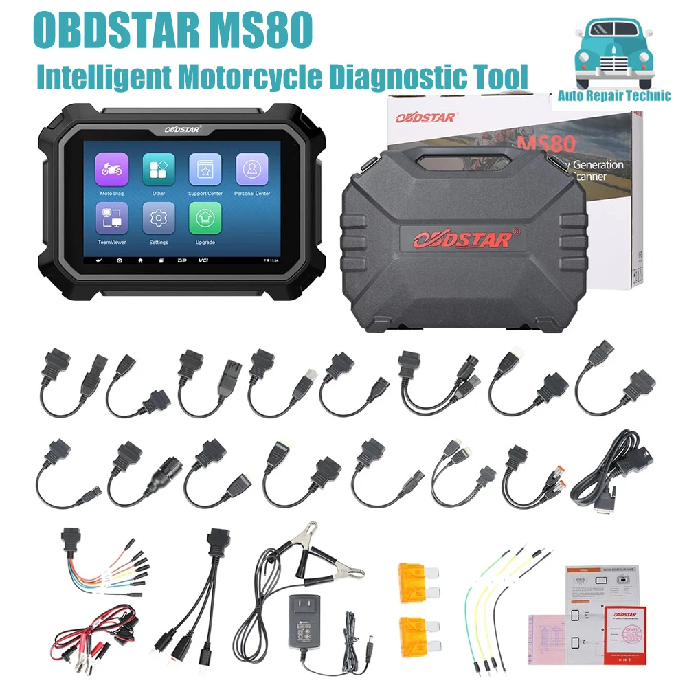 OBDSTAR MS80 표준 지능형 오토바이 진단 도구, P001 포함, IMMO 기능 포함