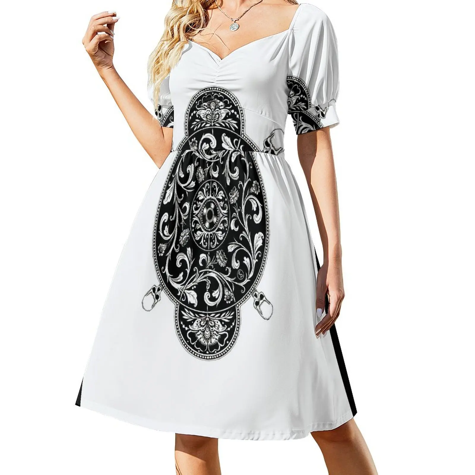 

EP. HYPNOTICSKULL II Short Sleeved Dress summer dress korean women women clothing 2025 new arrivals Womens dresses Dress