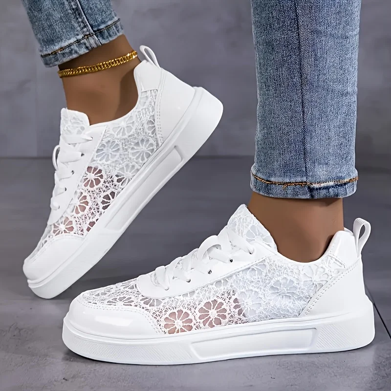 2026 Women’s Lace Mesh Platform Sneakers 7
