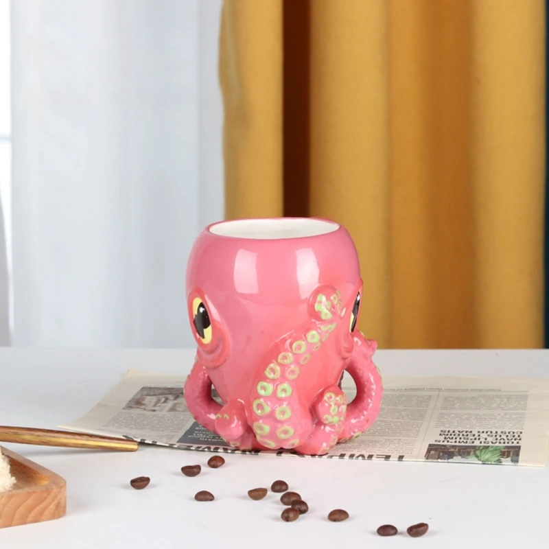 500ml Fashion Octopus Teas Cups Lovely Ceramic Coffee Mug Party Gift