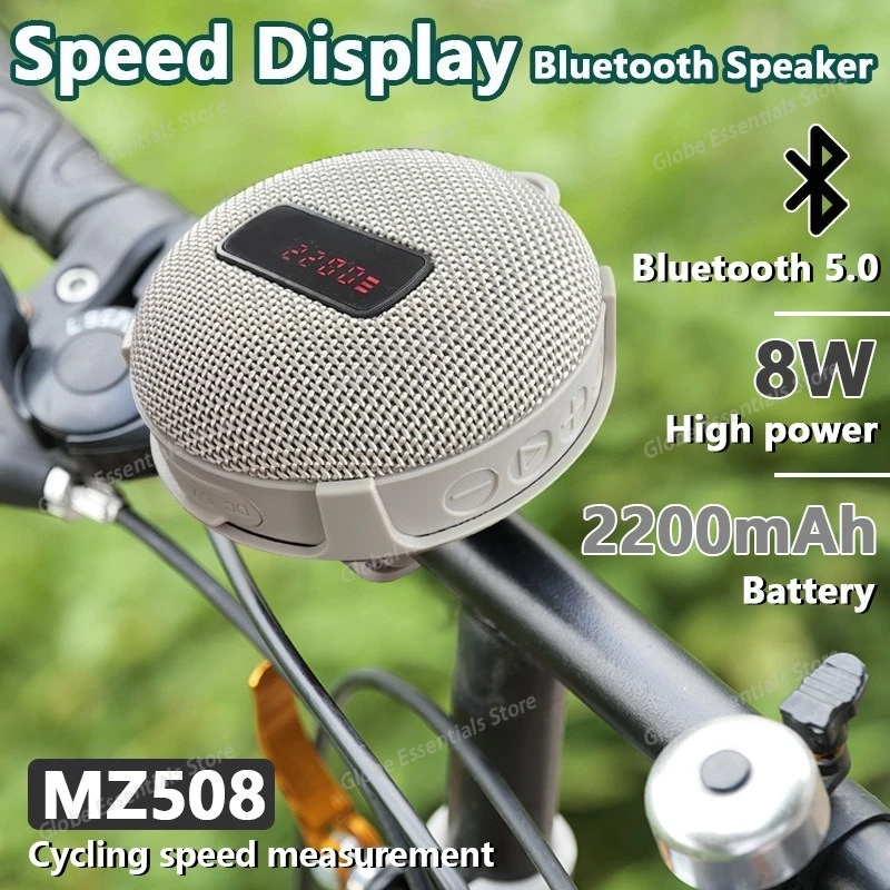 

8 Вт высокая мощность светодиодный цифровой дисплей беспроводной велосипедный Bluetooth-динамик портативный уличный звуковой ящик велосипедный сабвуфер громкой связи