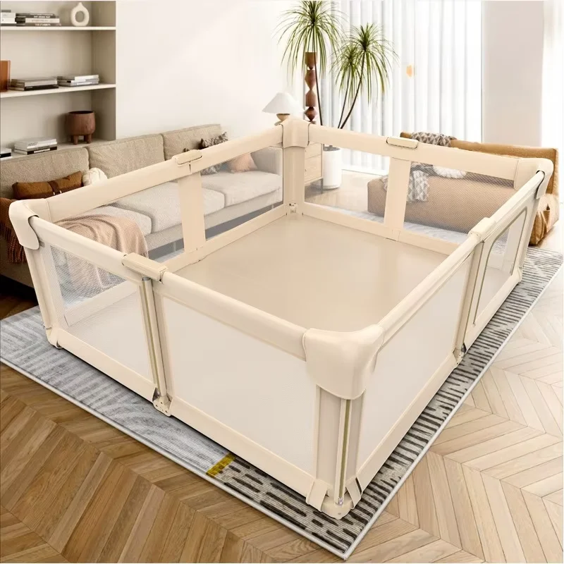 Instant-Setup Baby Playpen - Foldable Safety Fence for Toddlers, No-Tools Assembly Indoor/Outdoor Play Yard with Carry Bag