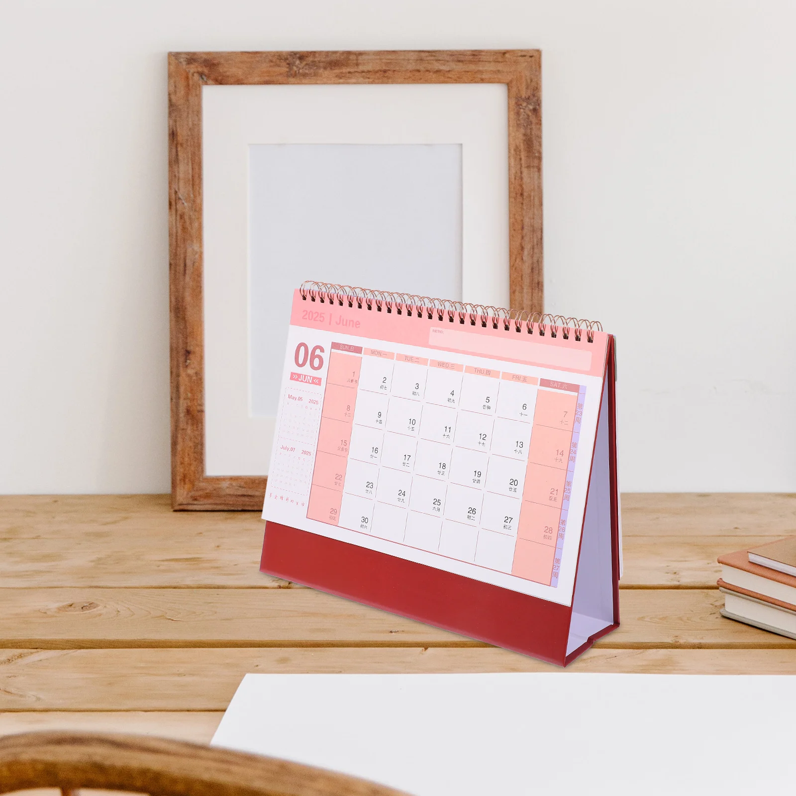 

2024-2025 Desktop Calendar Small Stand Up Calendar from Jul 2024 Dec 2025 Ink Bleed Free Monthly Planner