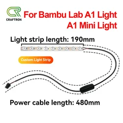 Per Bambu lab A1 mini Light Led strip resistenza alle alte temperature Super bright Bambu lab a1 Led accessori per stampanti 3D