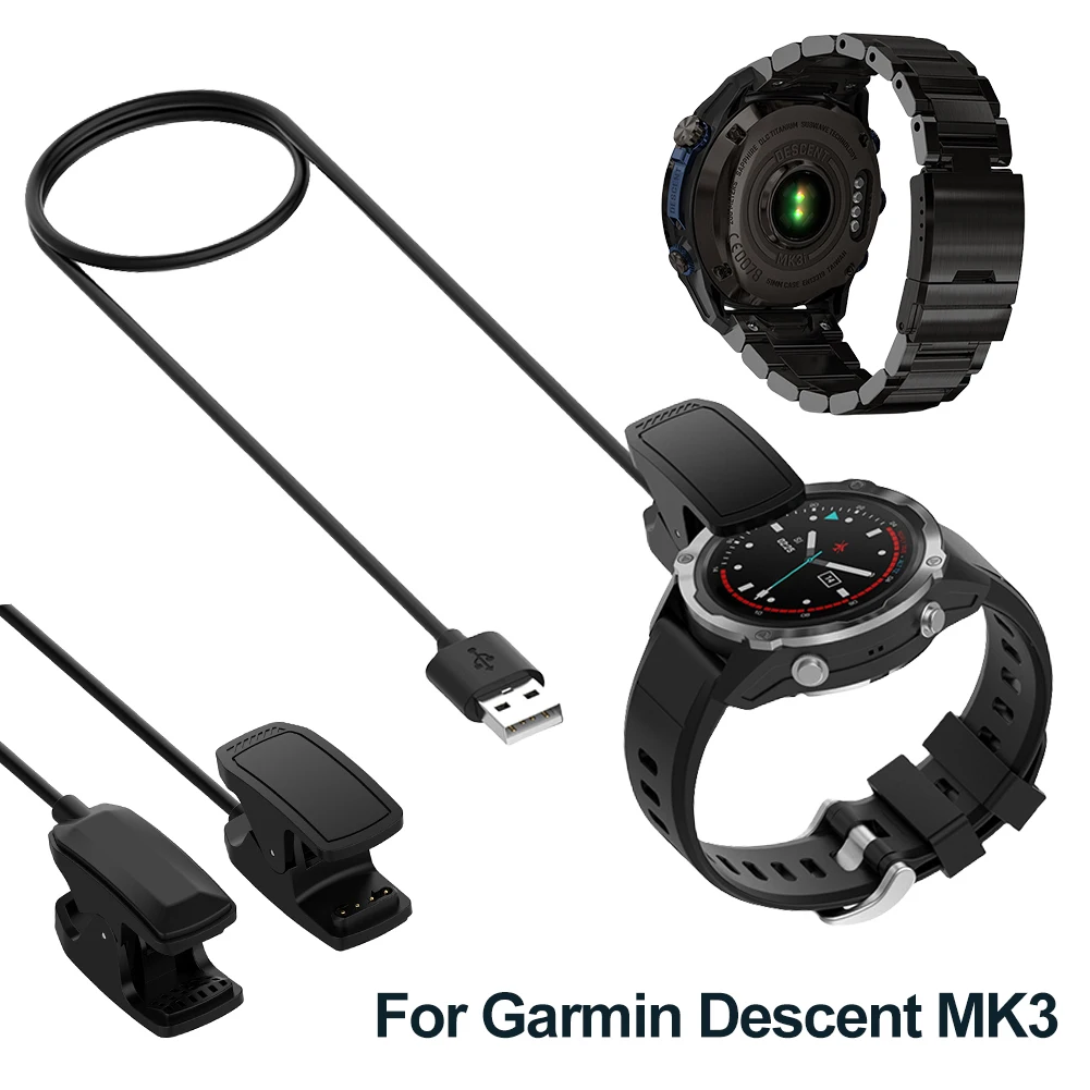 

USB-кабель для зарядки, док-станция для быстрой зарядки для Garmin Descent MK3 MK3i MK2 MK2i MK2S, шнур передачи данных для умных часов, 1 м