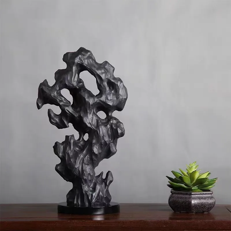 New Chinese creative resin Taihu stone ornament soft decoration sample living room entrance desktop home accessories