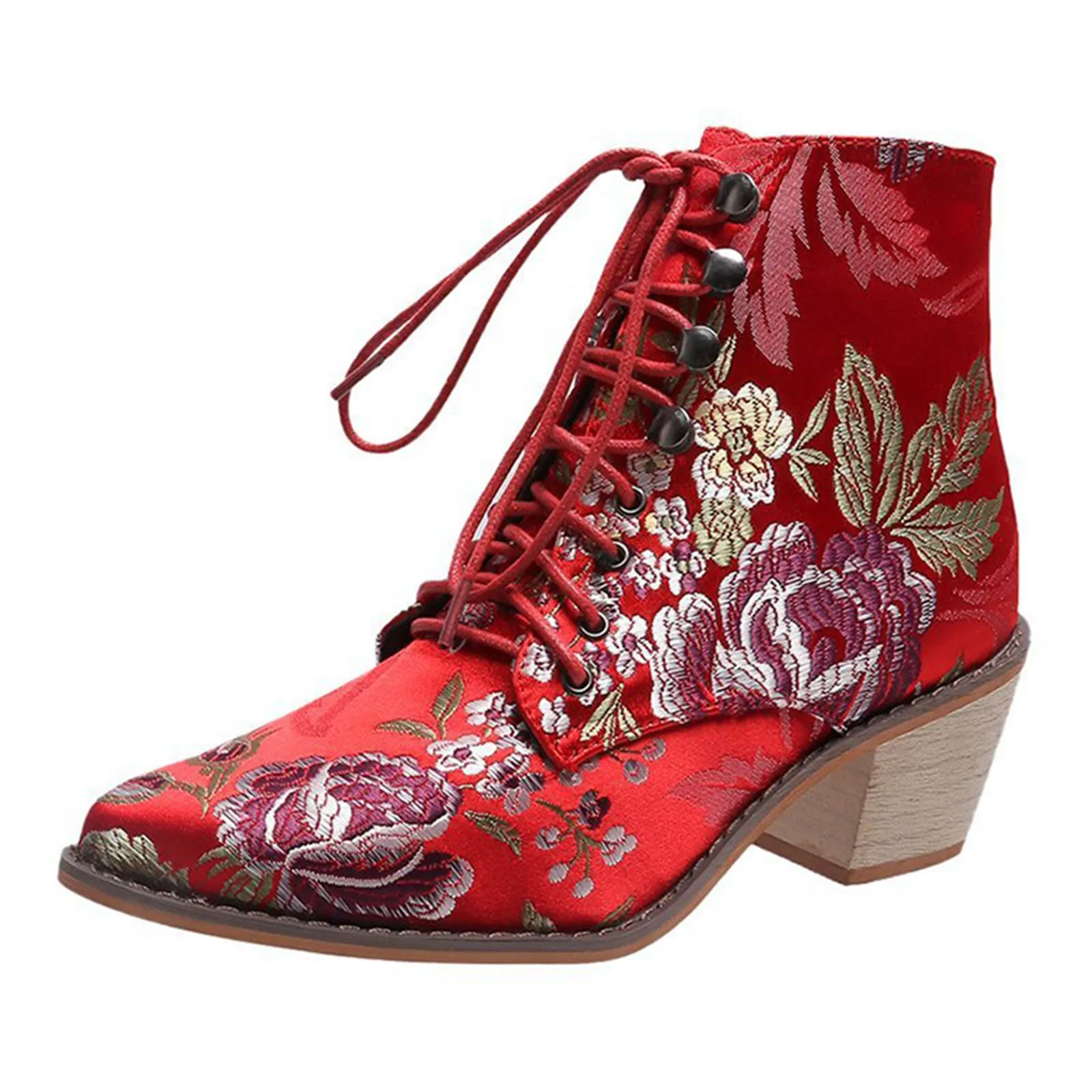Women’s Ethnic Embroidered Ankle Boots 4