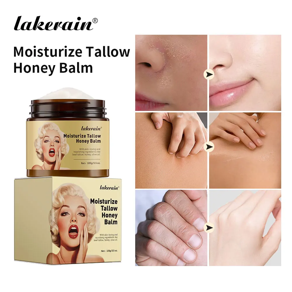 Beef Tallow Face Cream Lasting Moisturizing Soothing Facial Skin Firming Increase Facial Elasticity Nourishing Smooth Skin Care