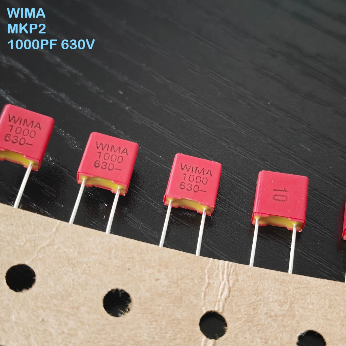 wholesale 10pcs/100pcs/lot WIMA MKP2 1000PF 630V Polypropylene film capacitor 1NF 5MM Made in Germany red free shipping 102