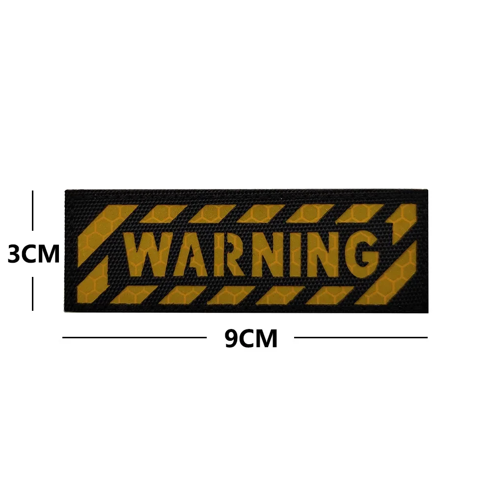 1PC Danger Warning Sign IR Patches DO NOT Touch My Bag Clothing DOES NOT PLAY WELL WITH OTHERS Accessory Armband MILITARY Badges